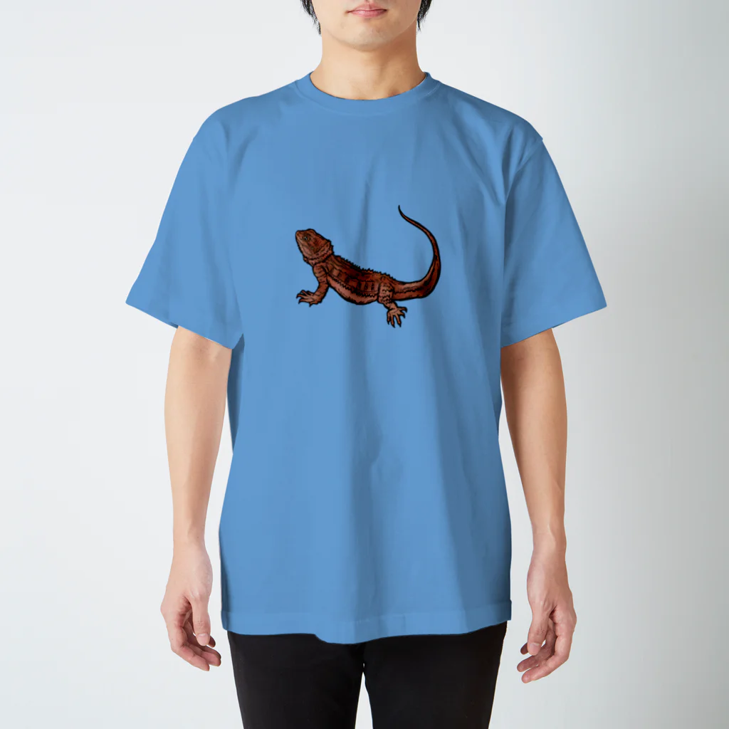 お絵描き看護師のフトアゴヒゲトカゲグッズ スタンダードTシャツ