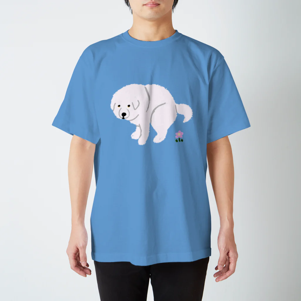 Big Dog Luckのふんばる犬-グレートピレニーズ2 Regular Fit T-Shirt