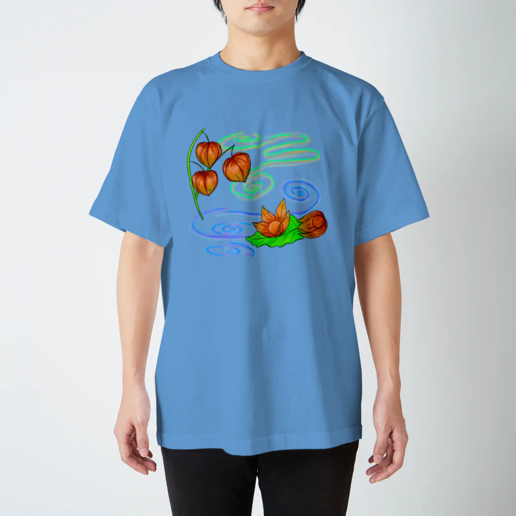 Lily bird（リリーバード）の枝つきホオズキ 水紋（和柄）その2 Regular Fit T-Shirt