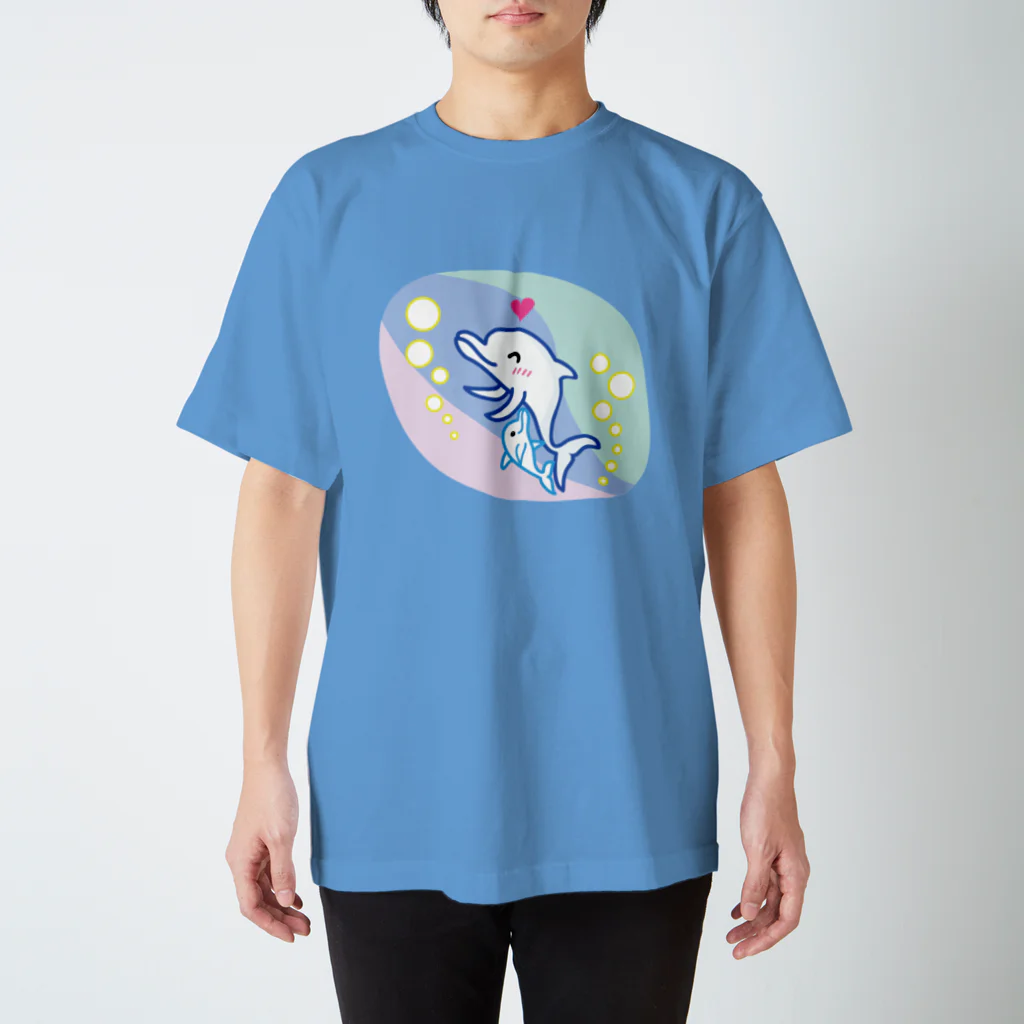 Ayano & Dolphinのイルカの親子 どるどるふぃん  Regular Fit T-Shirt