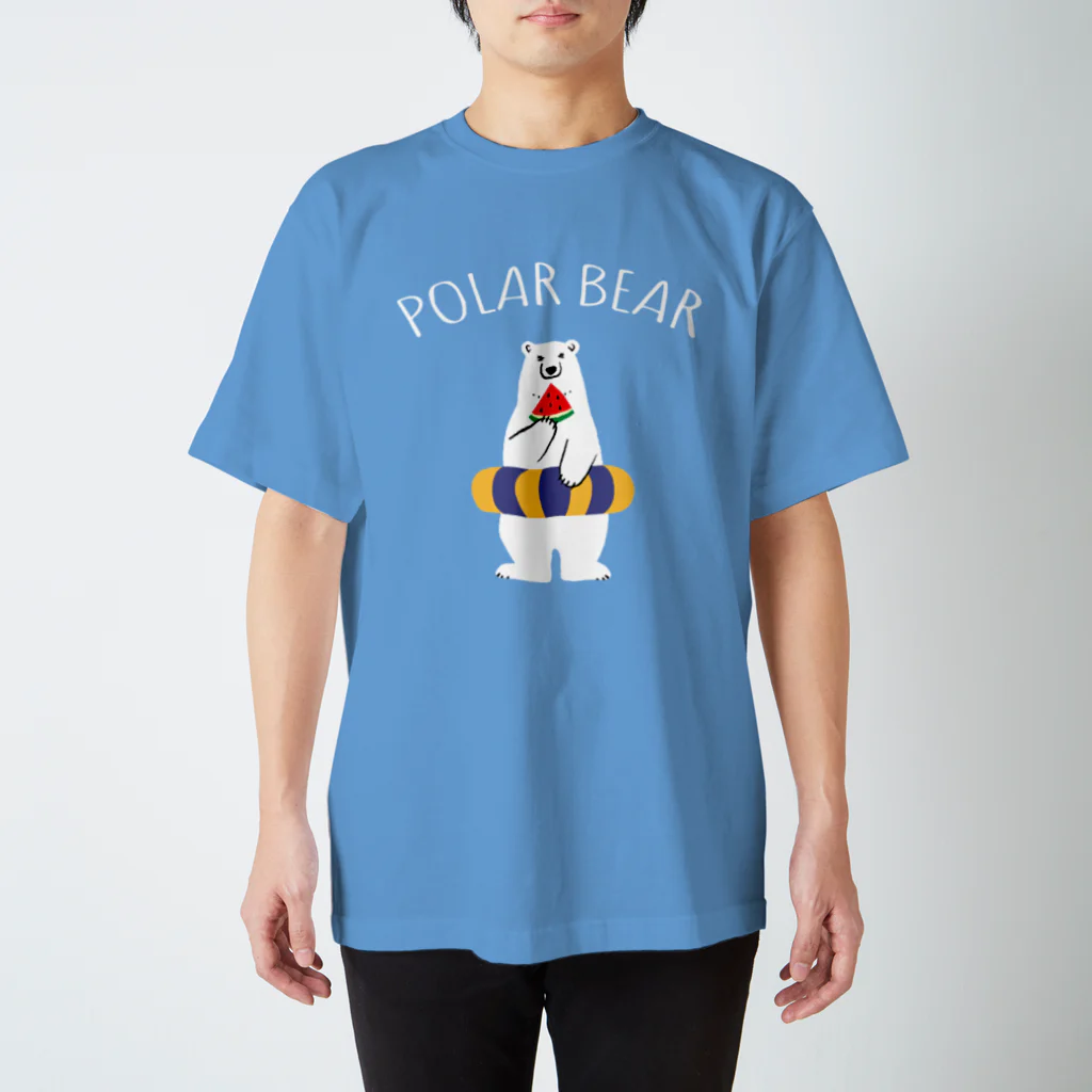 ワカボンドのシロクマとスイカと浮き輪 Regular Fit T-Shirt
