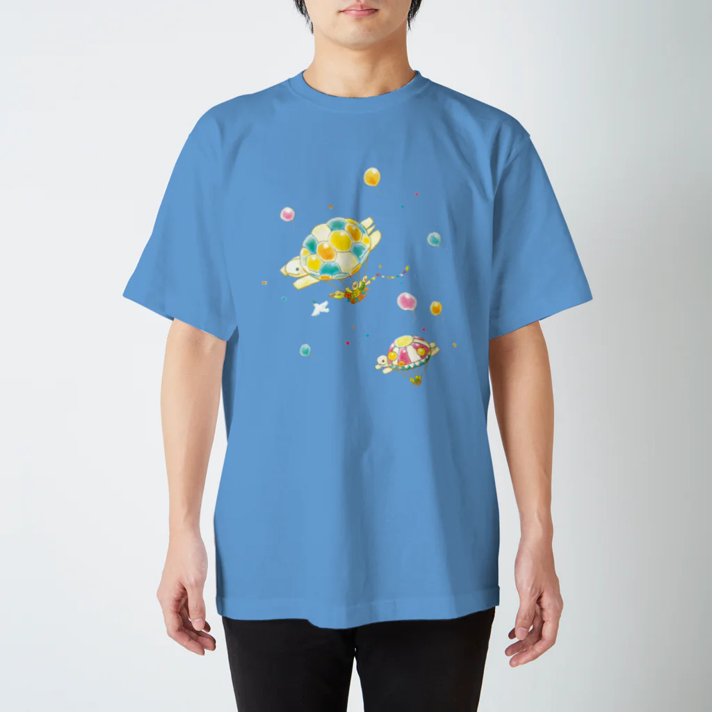 めろんぽっぷのお店だよのカメさん気球にのって♪　 Regular Fit T-Shirt