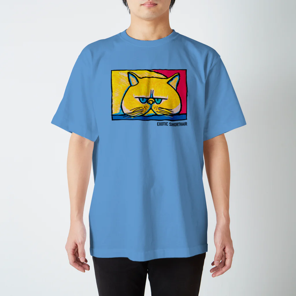 yo-pecoのエキゾチックショートヘア Regular Fit T-Shirt
