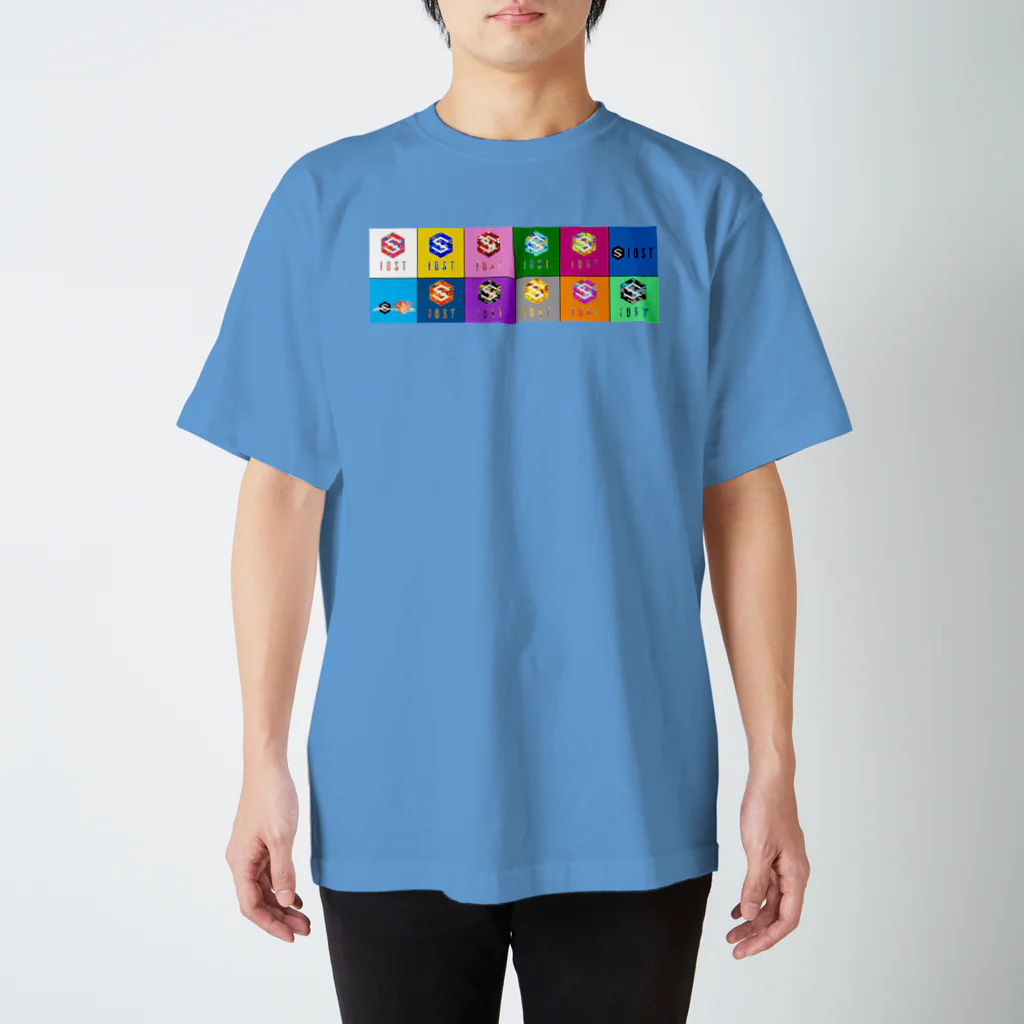 IOST_Supporter_CharityのIOST【迷彩ロゴ】カラフルデザイン スタンダードTシャツ