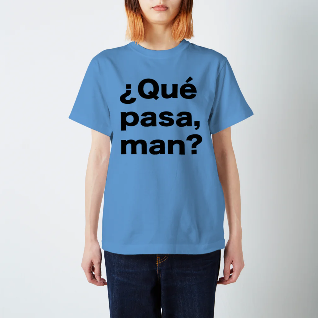 TシャツジャパンSUZURI店🇯🇵の¿Qué pasa,man?（ケパサメン）黒文字 スタンダードTシャツ