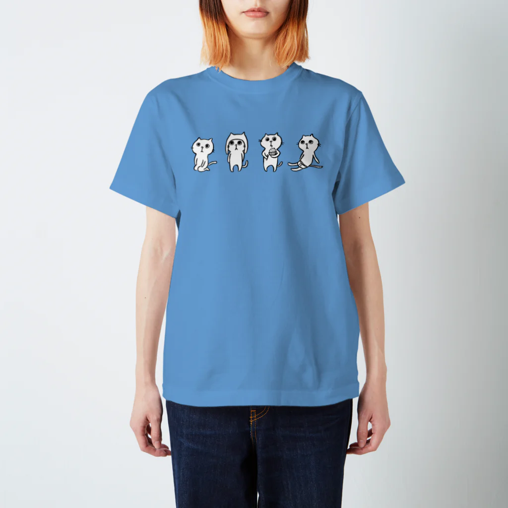 ノートのはじっこのねこの４兄弟 スタンダードTシャツ