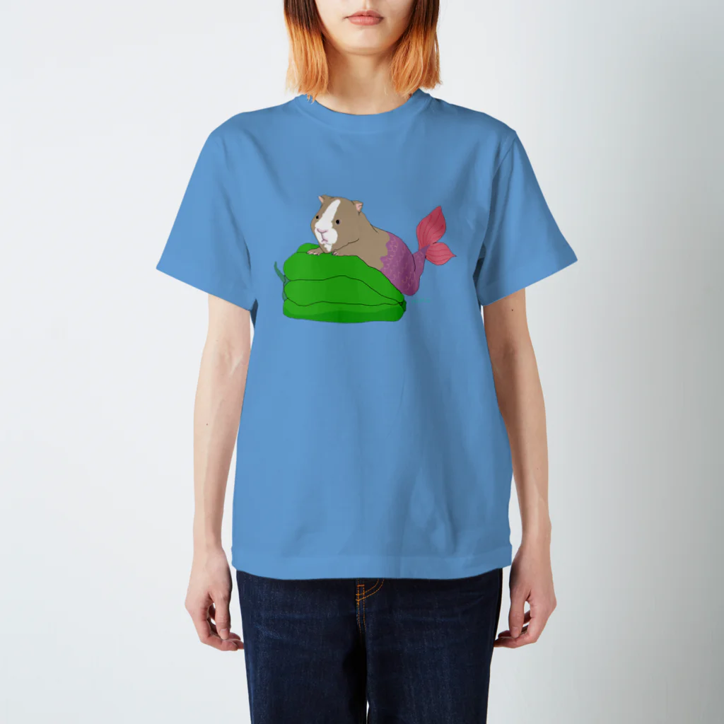 nins・にんずの人魚のモルモット スタンダードTシャツ