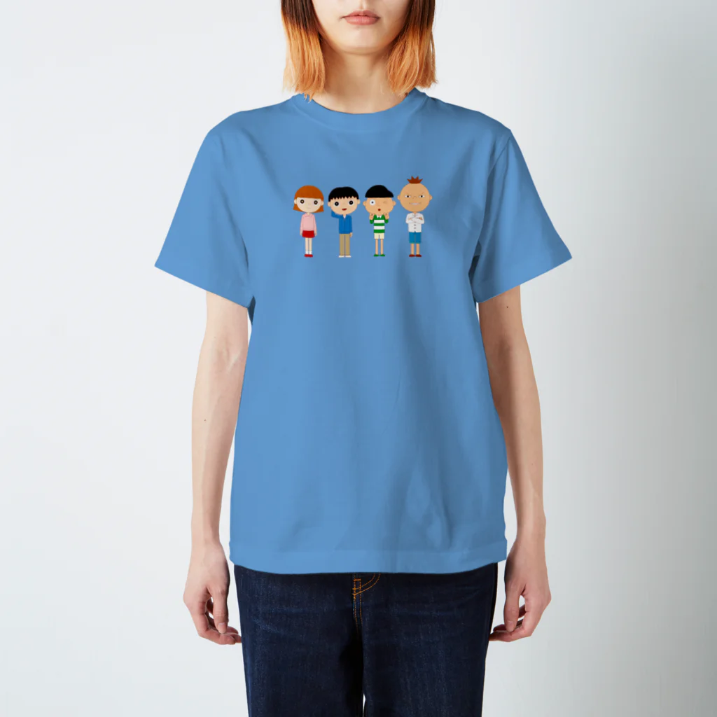 こどもだってつらいよショップのこどもだってつらいよ「いつもの４人」 スタンダードTシャツ