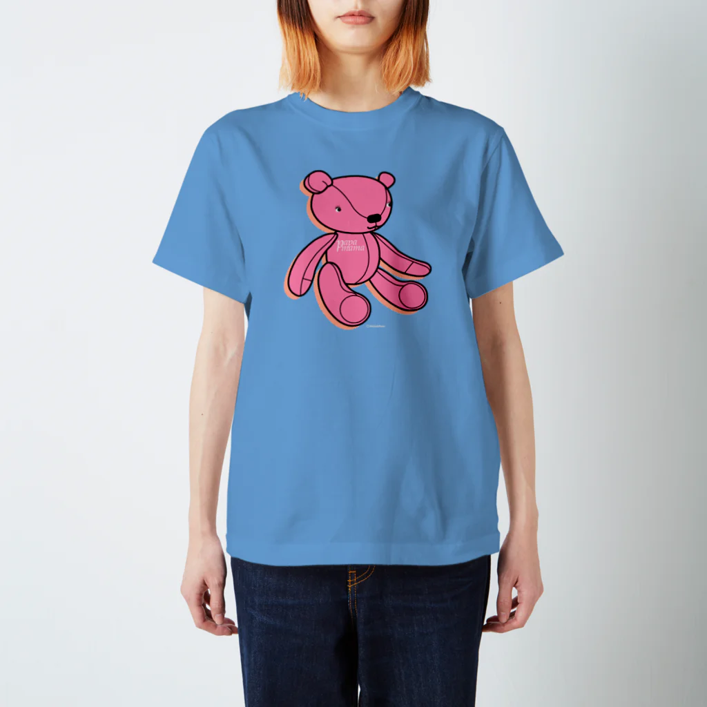 Illustrator Moca&Ram shopのpapamama Teddy bear🐻/ パパママ テディベア Regular Fit T-Shirt