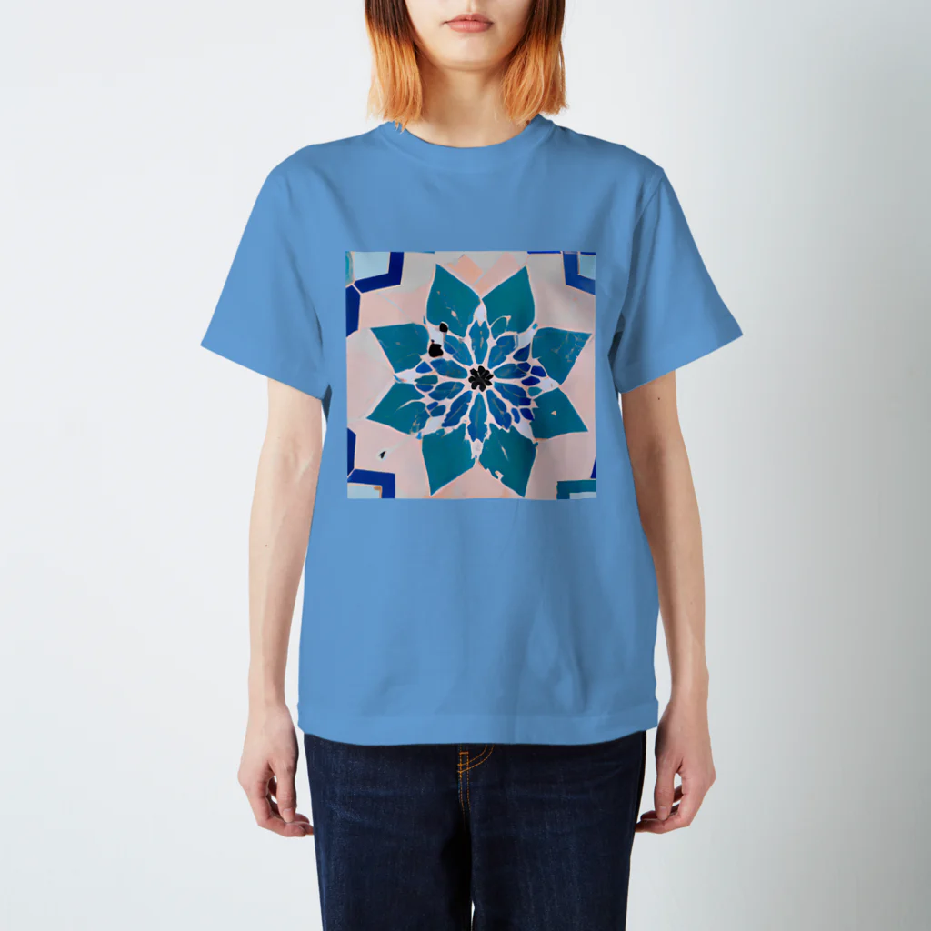 tlefoのモザイクタイル花柄 スタンダードTシャツ