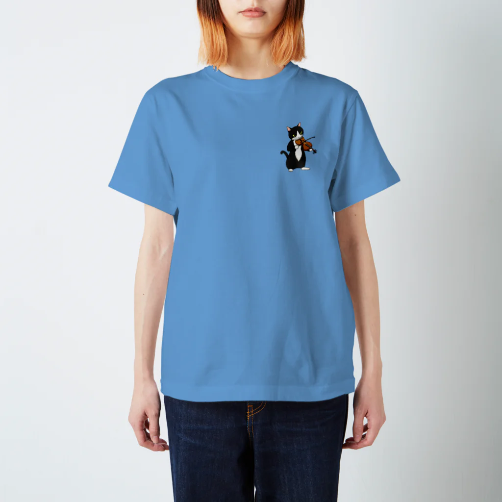 Ａｔｅｌｉｅｒ　Ｈｅｕｒｅｕｘのバイオリンを弾く猫 Regular Fit T-Shirt