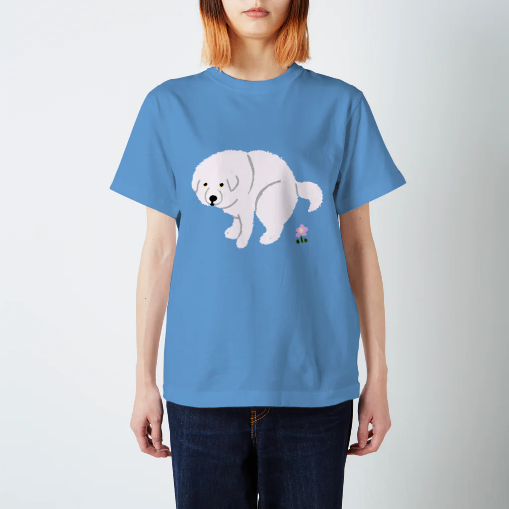 Big Dog Luckのふんばる犬-グレートピレニーズ2 Regular Fit T-Shirt
