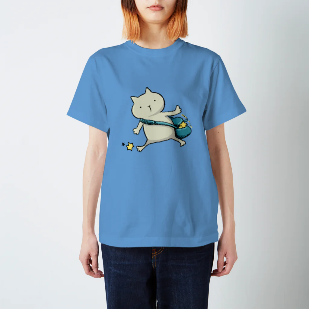 Grün Libelle商店の星集めねこちゃん スタンダードTシャツ