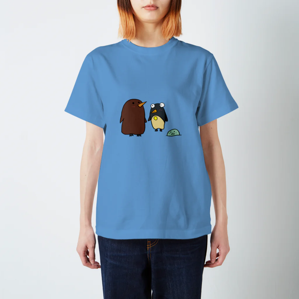 ぺけ丸のコウテイペンギンの赤ちゃん　 スタンダードTシャツ