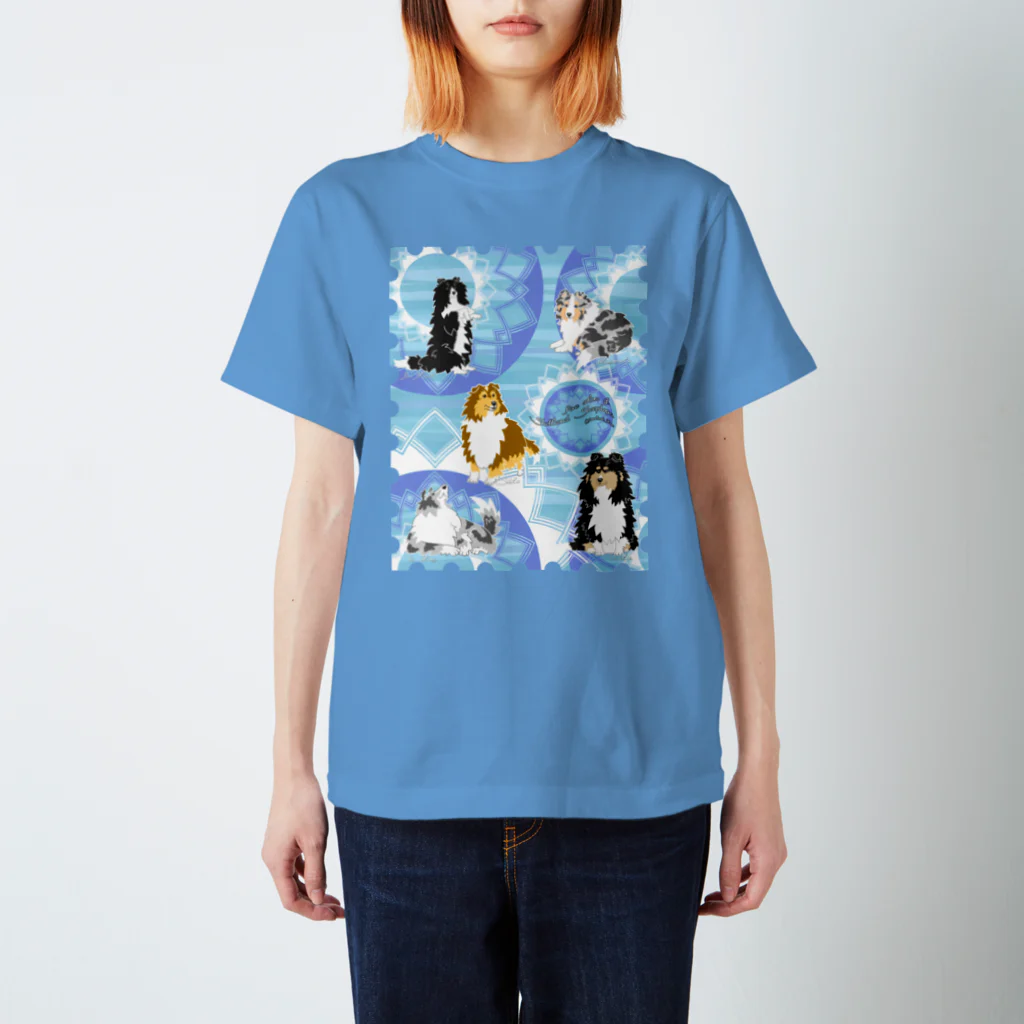 Airy BlueのFive colors of Shetland Sheepdogs.～Turquoise～ スタンダードTシャツ