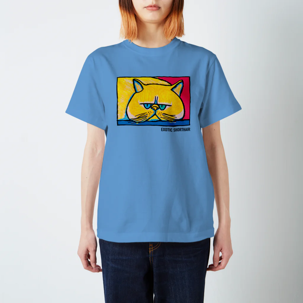 yo-pecoのエキゾチックショートヘア スタンダードTシャツ