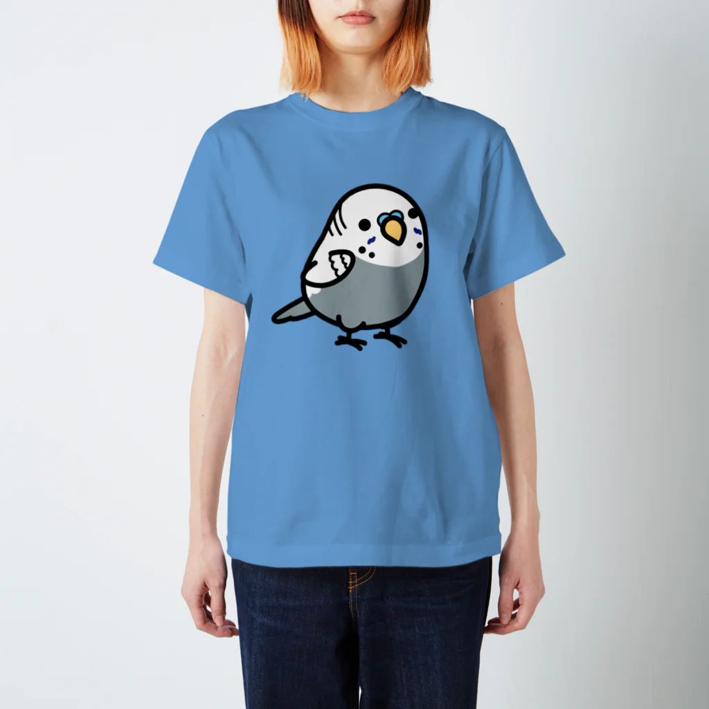 Cody the LovebirdのChubby Bird セキセイインコ　グレー　男の子 Regular Fit T-Shirt