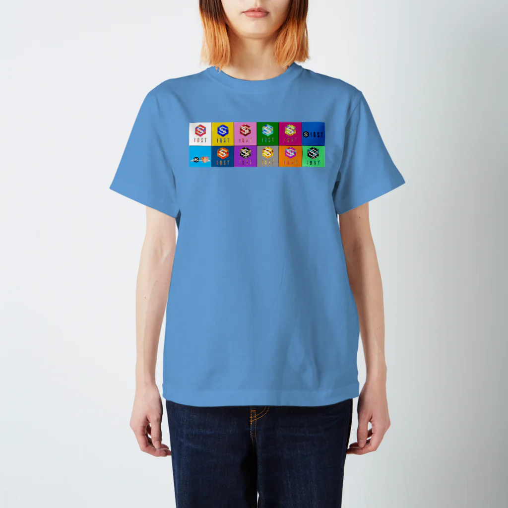 IOST_Supporter_CharityのIOST【迷彩ロゴ】カラフルデザイン Regular Fit T-Shirt