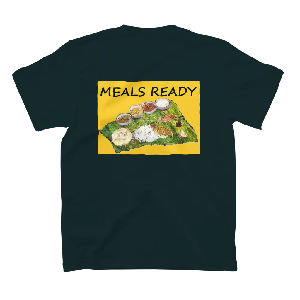 南インド料理ダールのMEALS READY（背側プリント） Regular Fit T-Shirtの裏面