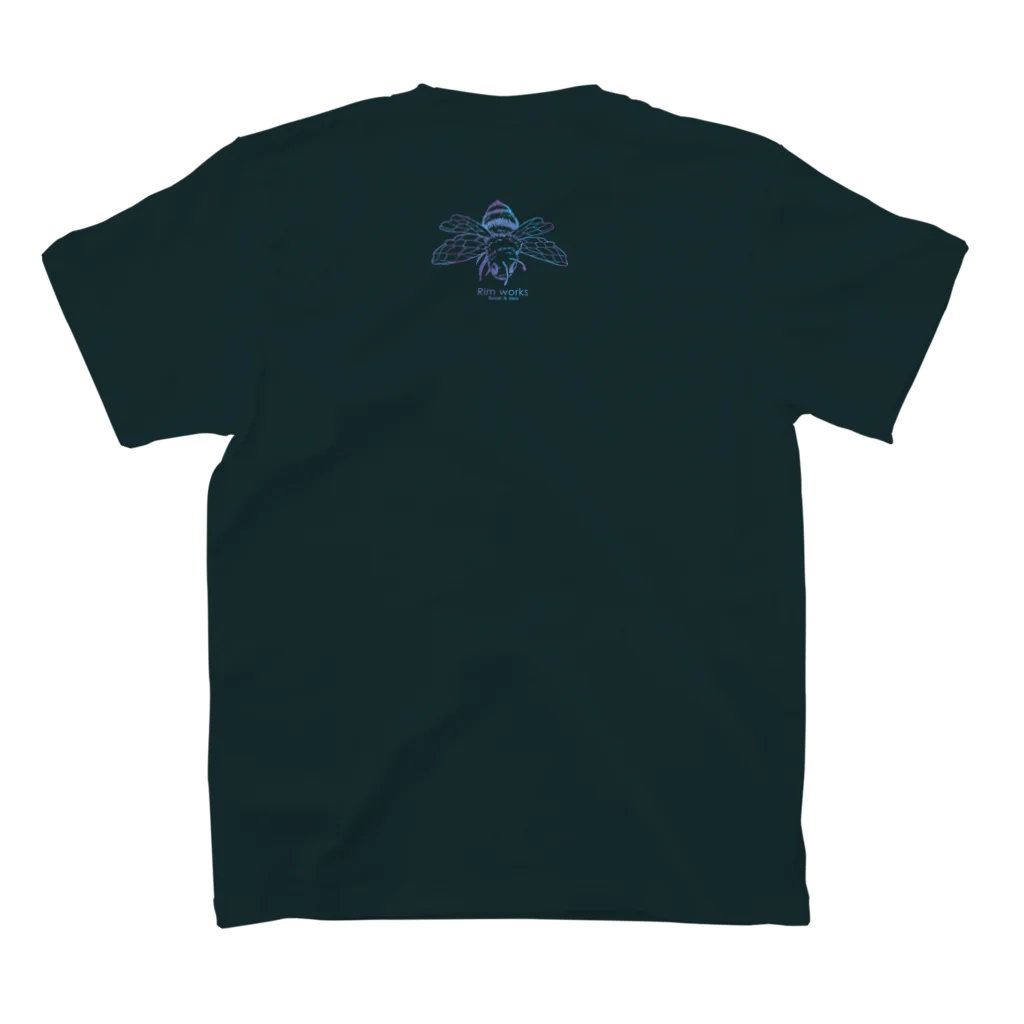 Rim worksの薔薇十字Tシャツ（青×紫） 티셔츠の裏面