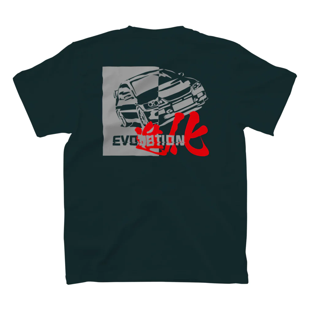 ムゲンソウコ GarageNoLimitのEvolution9-Gray Regular Fit T-Shirtの裏面