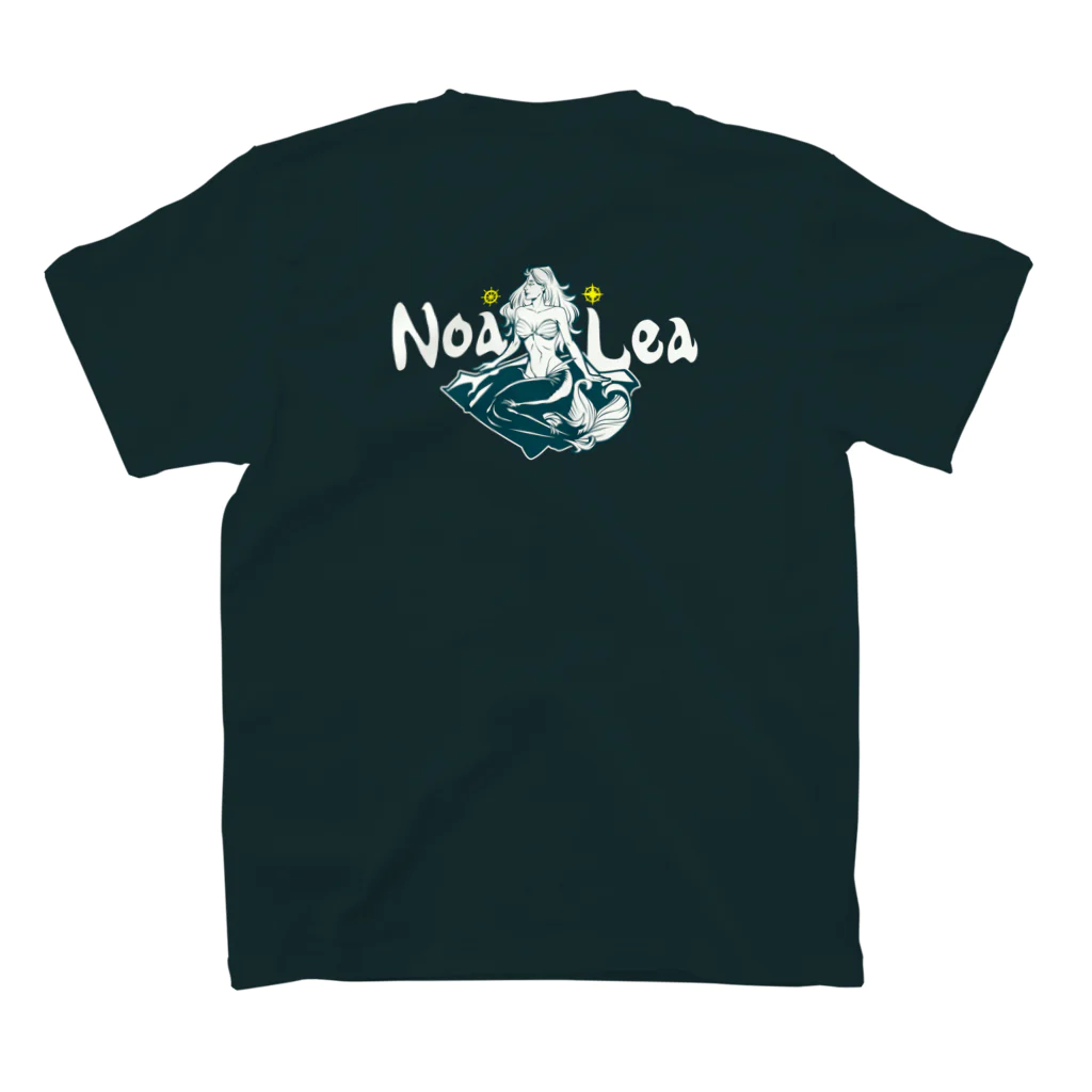 Noa Leaのoriginal T-shirt(GREENNAVY) スタンダードTシャツの裏面