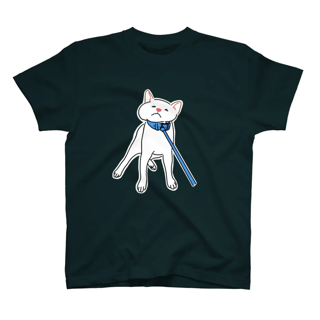 しろいいぬのいやいや白柴(白地あり) スタンダードTシャツ