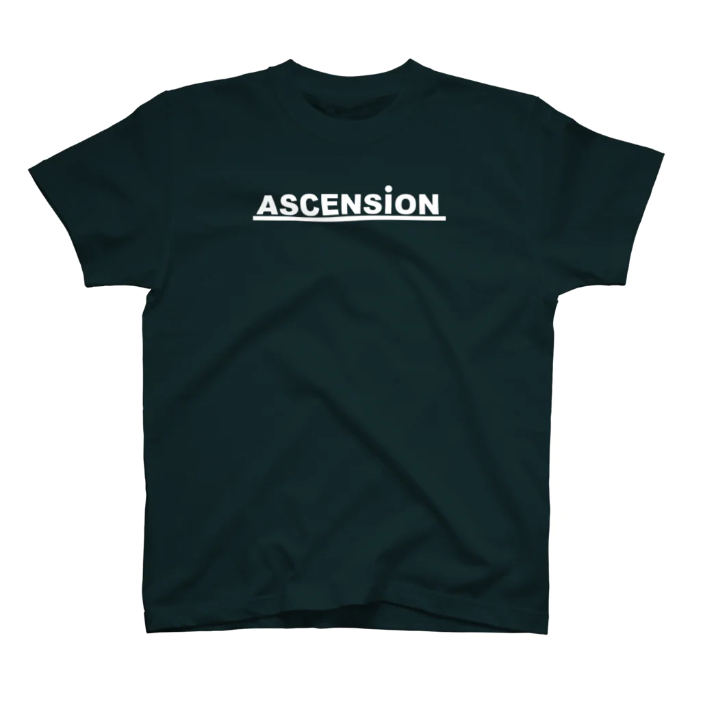 TシャツジャパンSUZURI店🇯🇵のアセンション（ASCENSION）白文字 スタンダードTシャツ