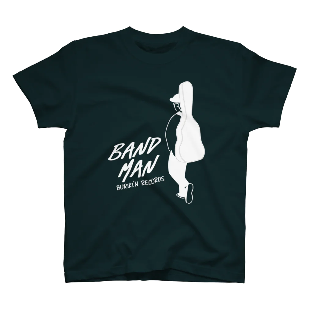 BURIKI'N RECORDSのBANDMAN(ロゴ白) Regular Fit T-Shirt