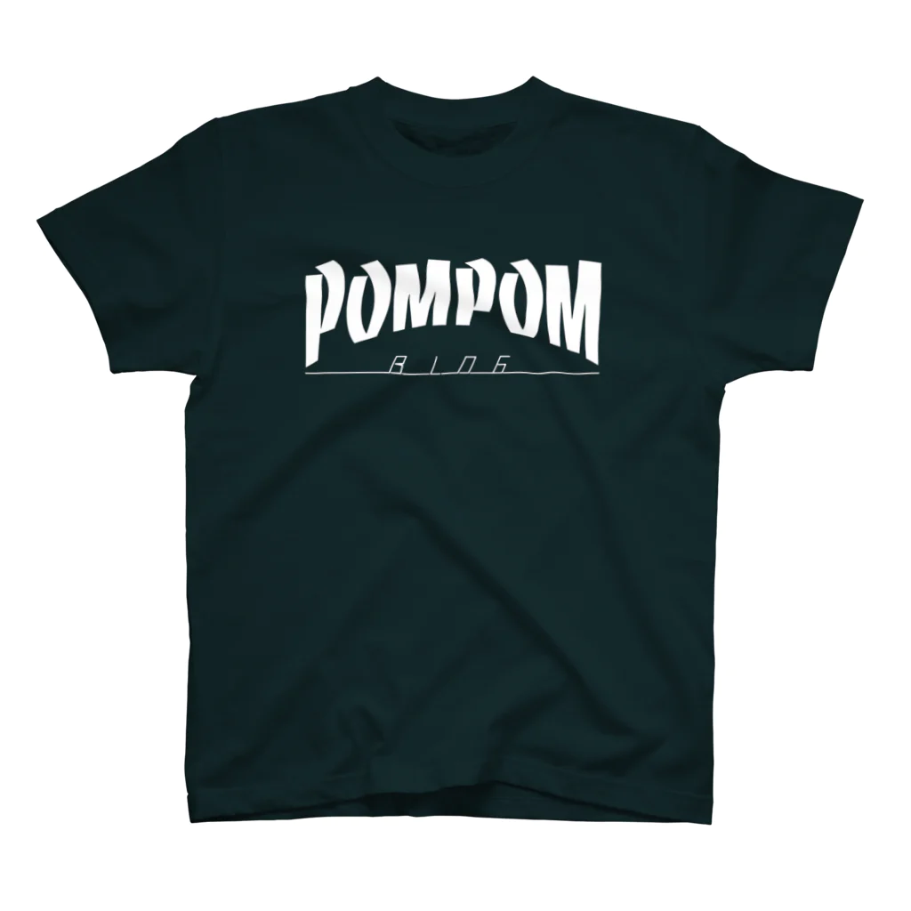 mf@PomPomBlogのThrasher Pom Pom Blog Logo（white） スタンダードTシャツ