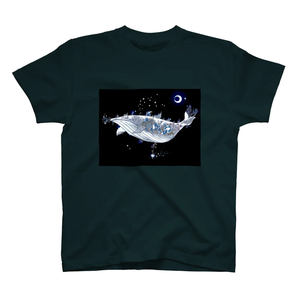 ARCANUMのARCANUM Whale Whale - Stella - 星を噴くクジラ Regular Fit T-Shirt