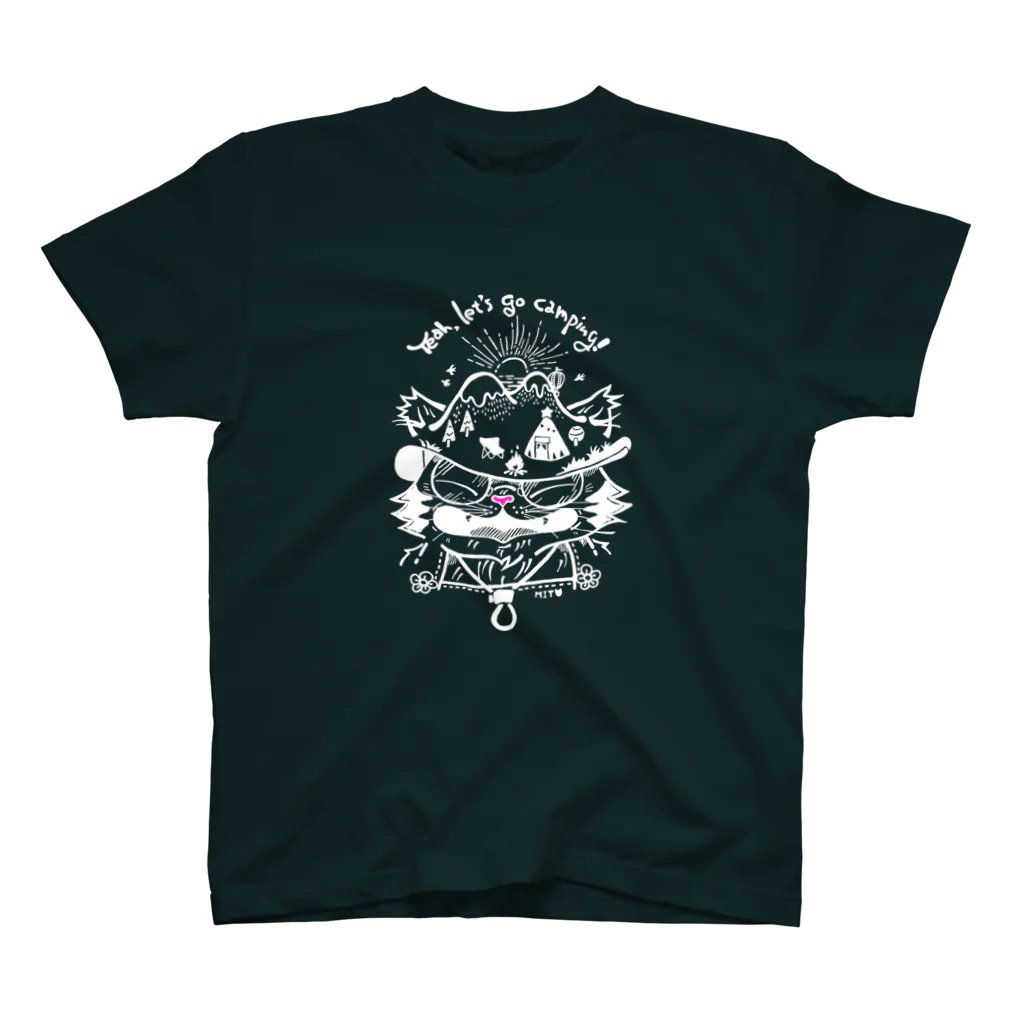 ほりみゆき【MIYU】のmomotora camping! white スタンダードTシャツ