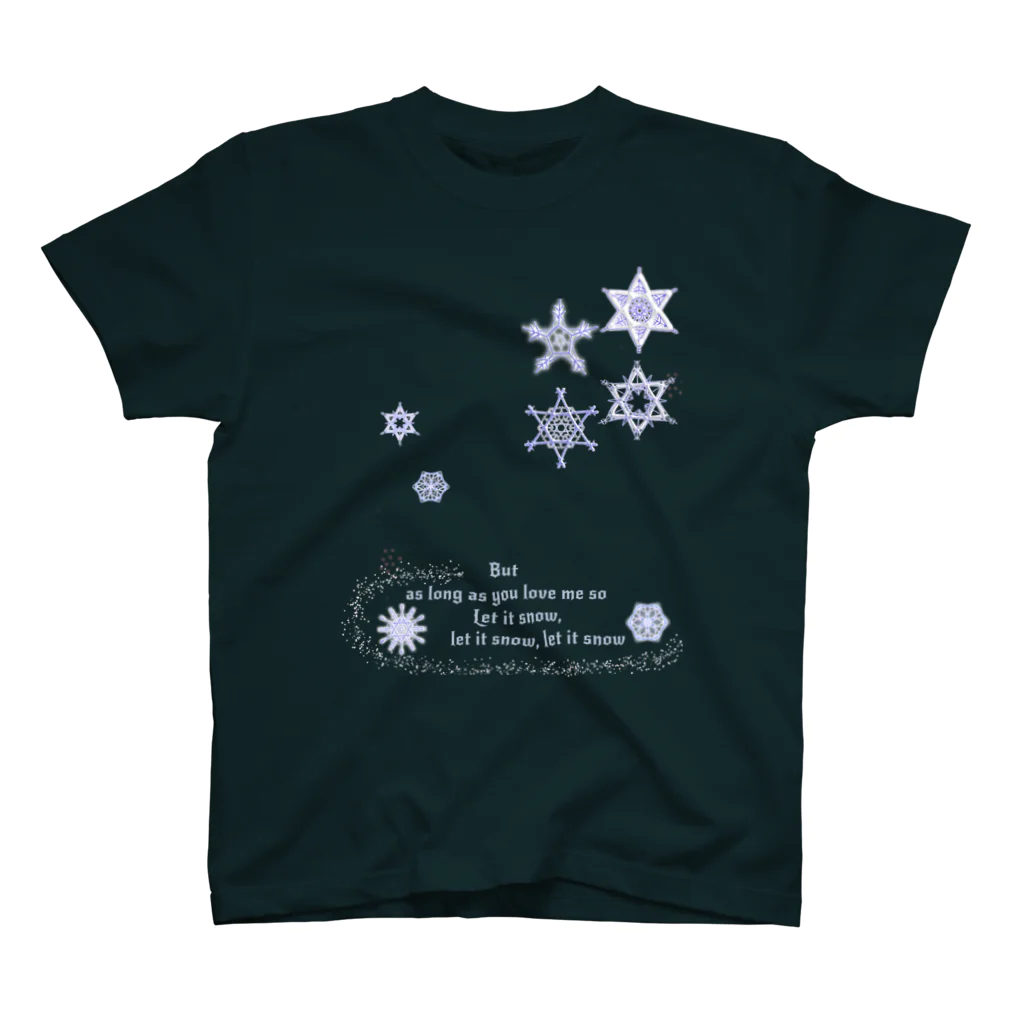 月夜のタツノオトシゴのLet it snow スタンダードTシャツ