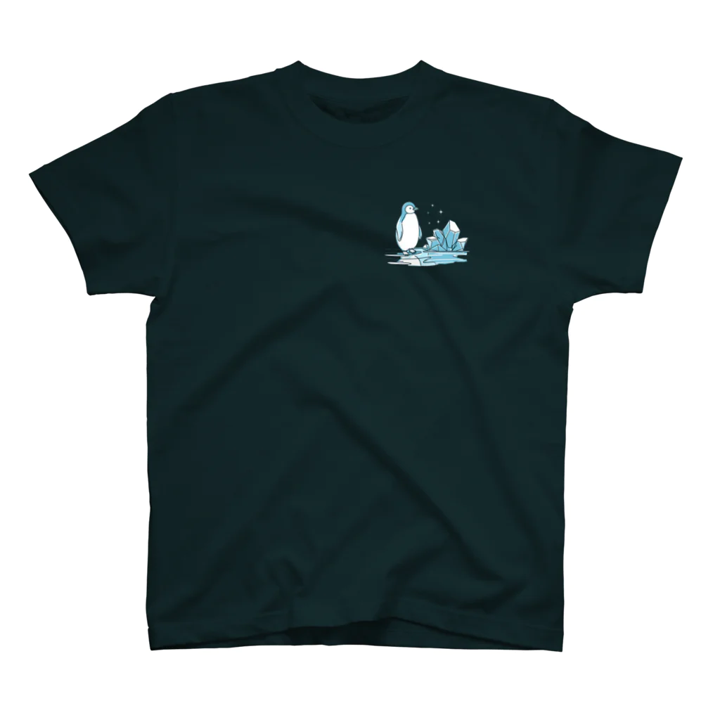 Green__teaのペンギンと氷塊 Regular Fit T-Shirt