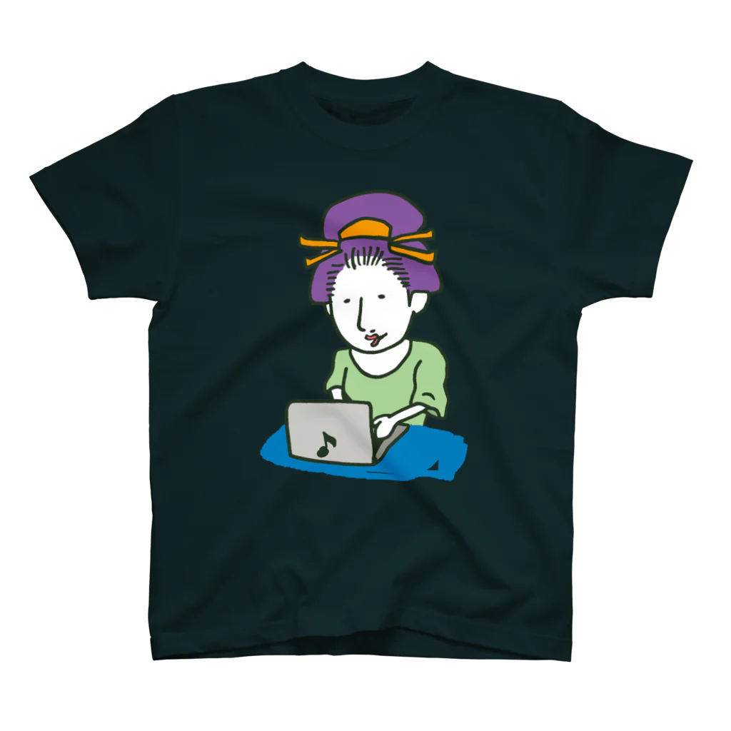 Oedo CollectionのPC Girl／濃色Tシャツ Regular Fit T-Shirt