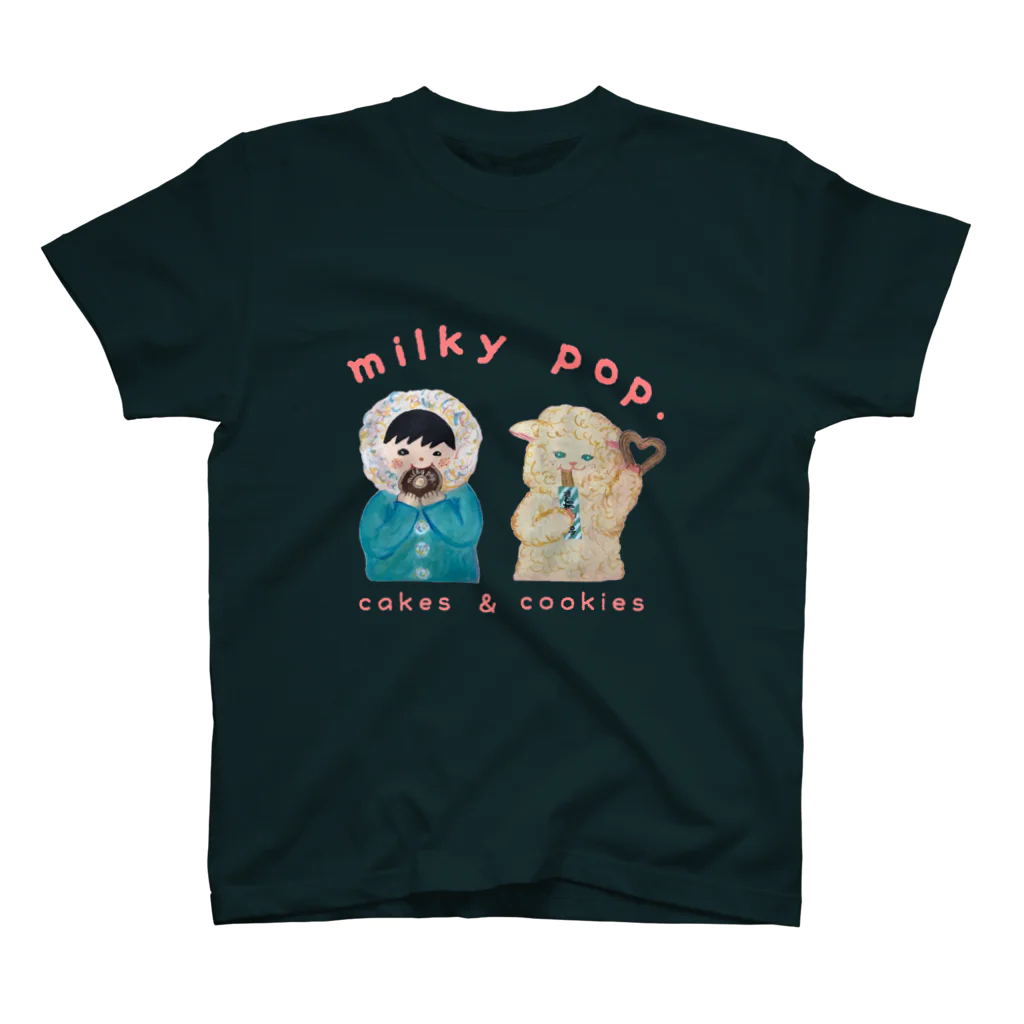 milky pop.のエスキモーくんとラム スタンダードTシャツ