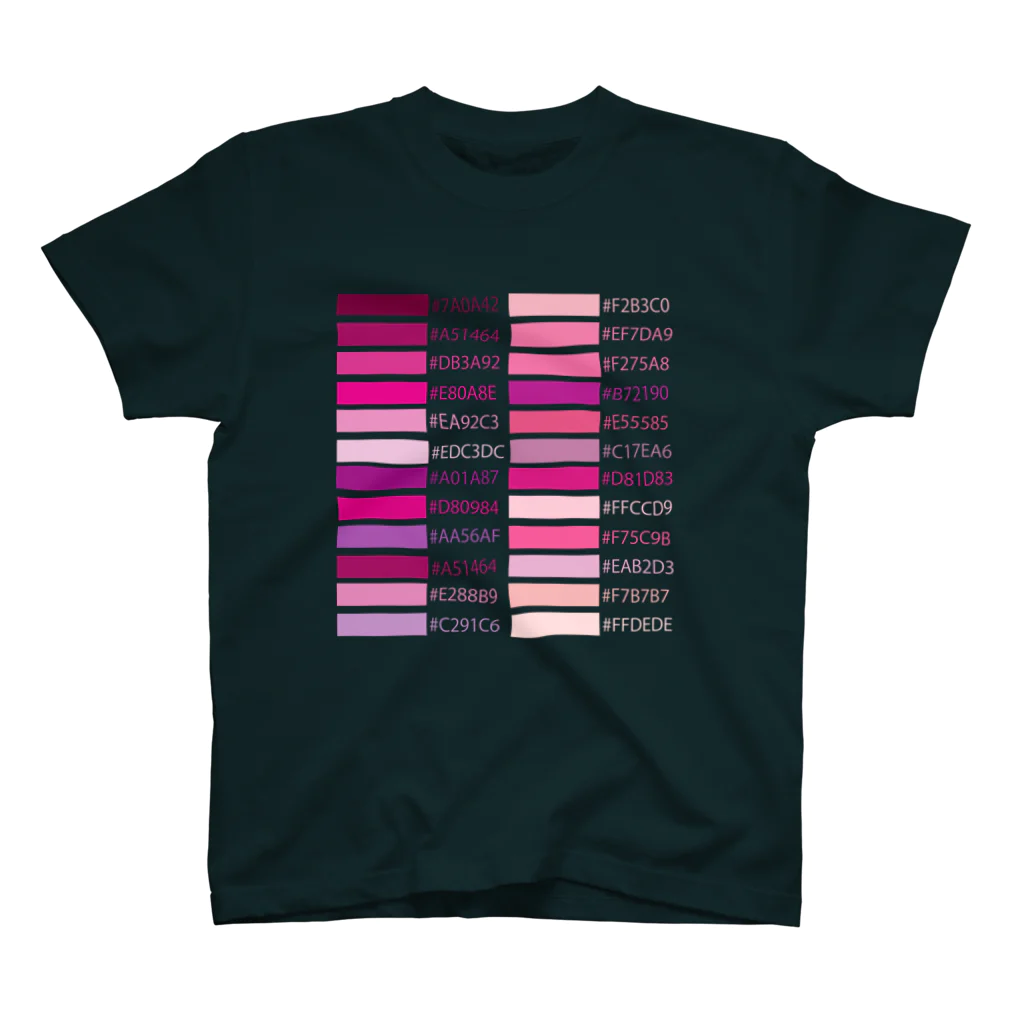 真帆弥々のピンク系カラーコード Regular Fit T-Shirt