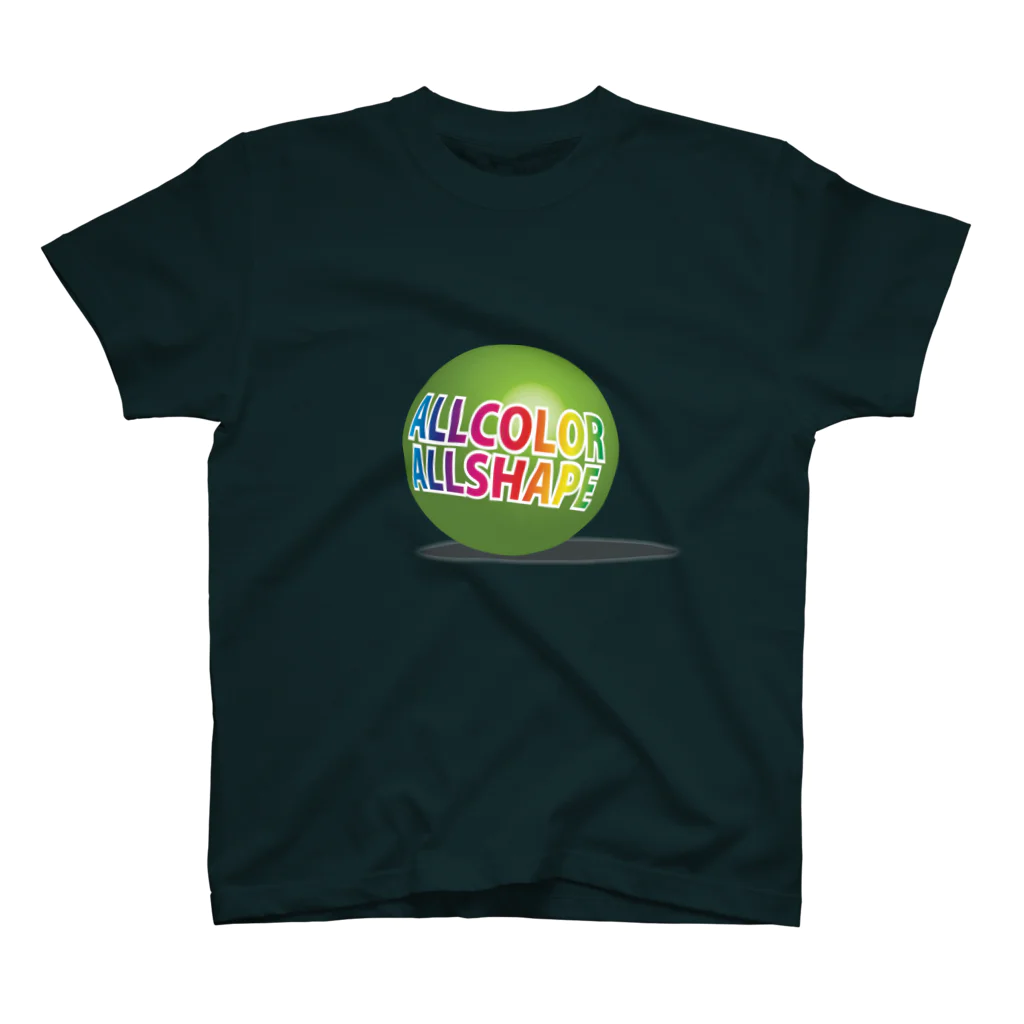 ALLCOLORーALLSHAPEの#オルカラオルシェGREENCUBE スタンダードTシャツ