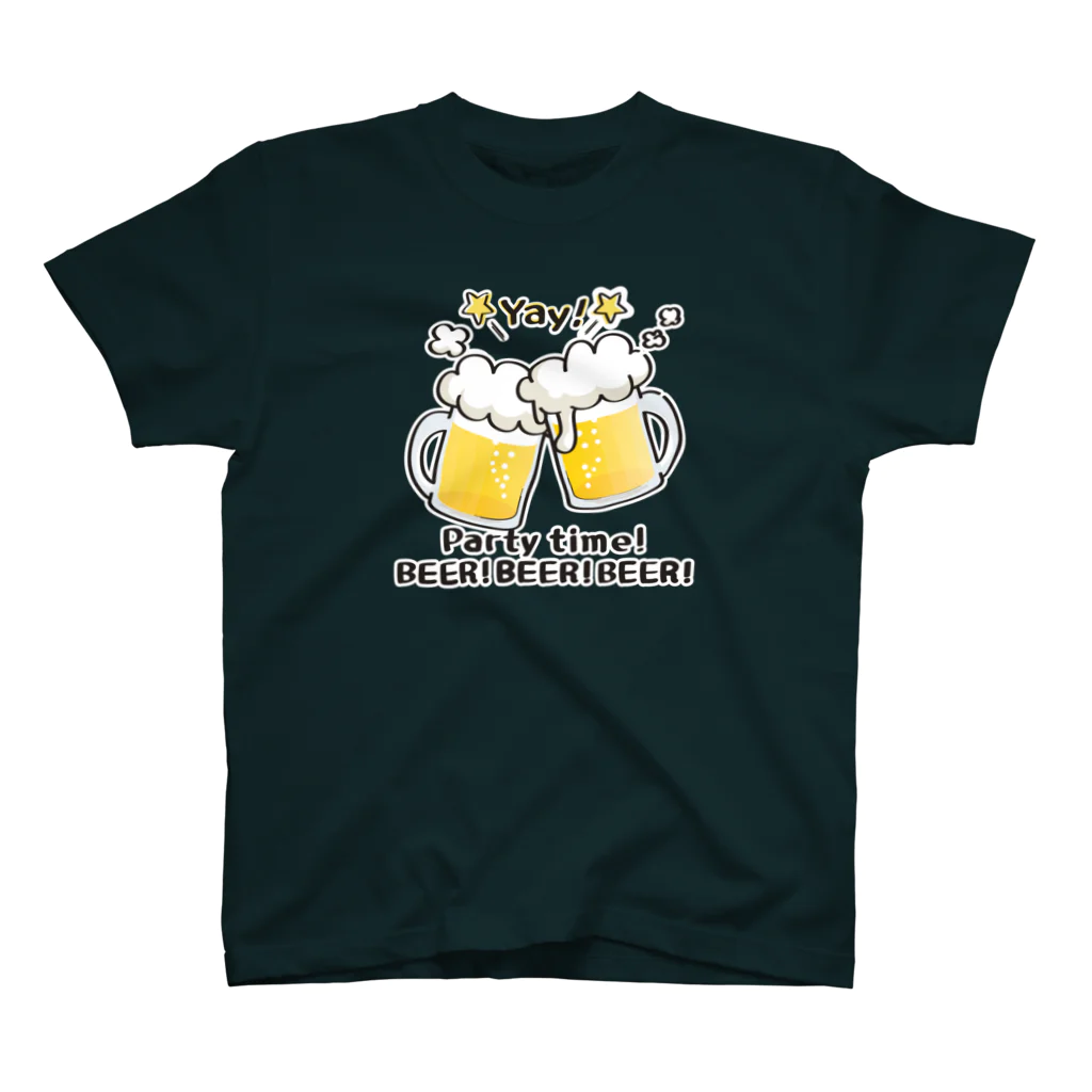 イラスト MONYAAT のBEER!BEER!BEER! A スタンダードTシャツ