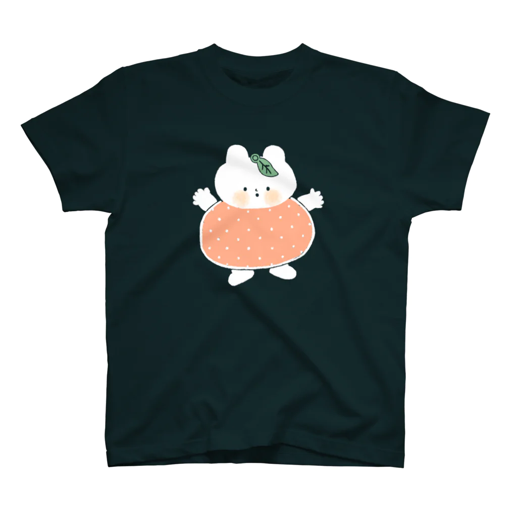 kumanekonomoriのおみかんくまねこちゃん(カラー) スタンダードTシャツ