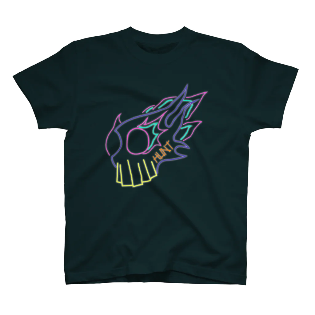 YAGEN's Baseのがいこつとほのお Skull and flame 80's スタンダードTシャツ