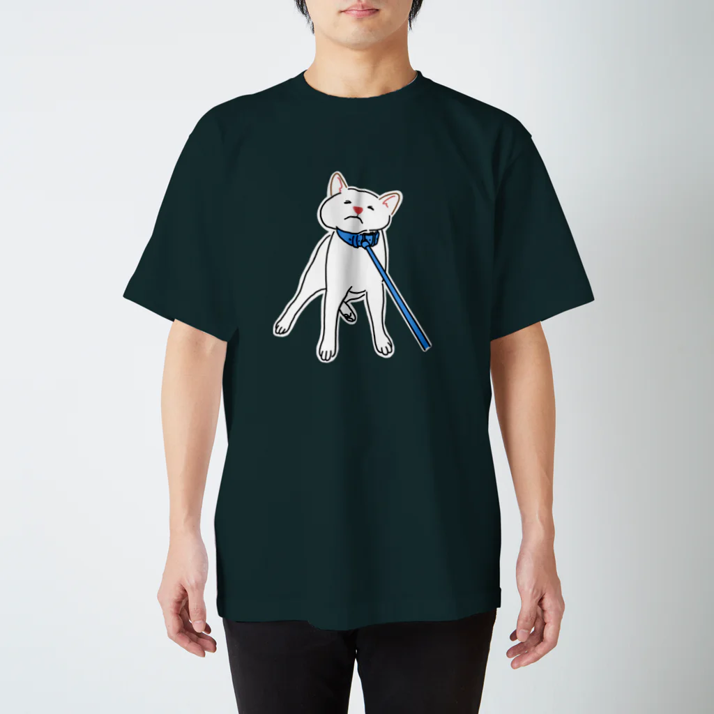 しろいいぬのいやいや白柴(白地あり) スタンダードTシャツ