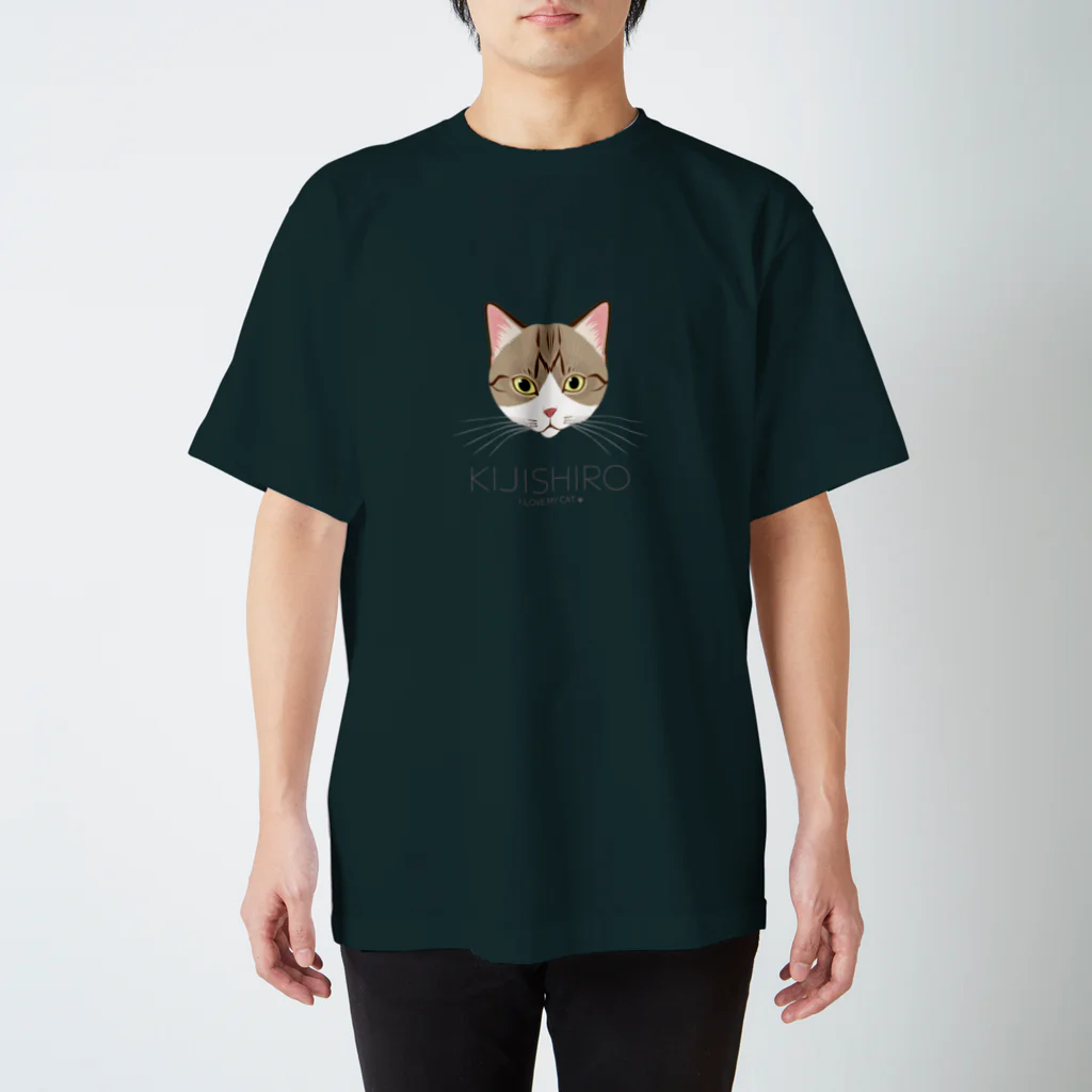 Baby Tigerのねこラブ・キジ白 スタンダードTシャツ