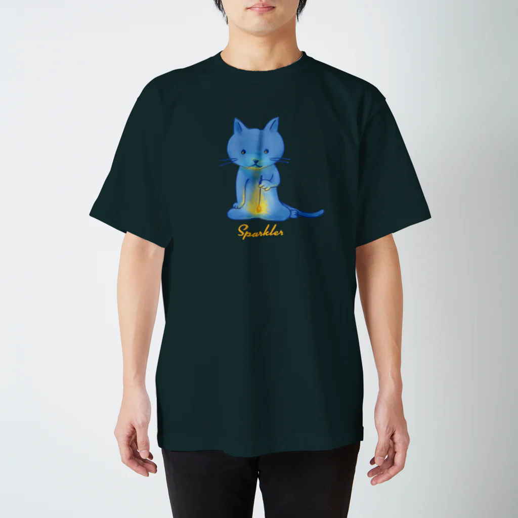 LONESOME TYPE ススの線香花火(猫) Regular Fit T-Shirt