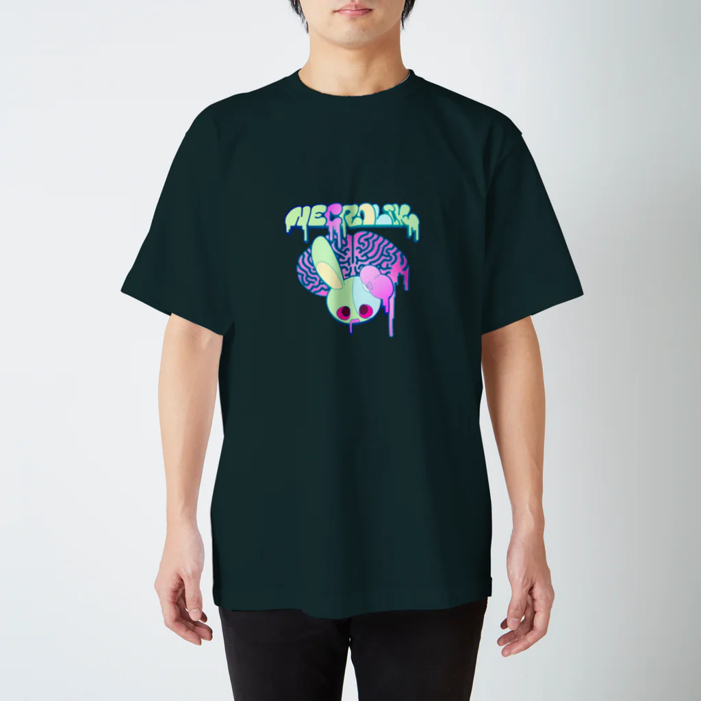 T-e's laboratory のネクローリクちゃん＠ロゴトロトロカラー Regular Fit T-Shirt