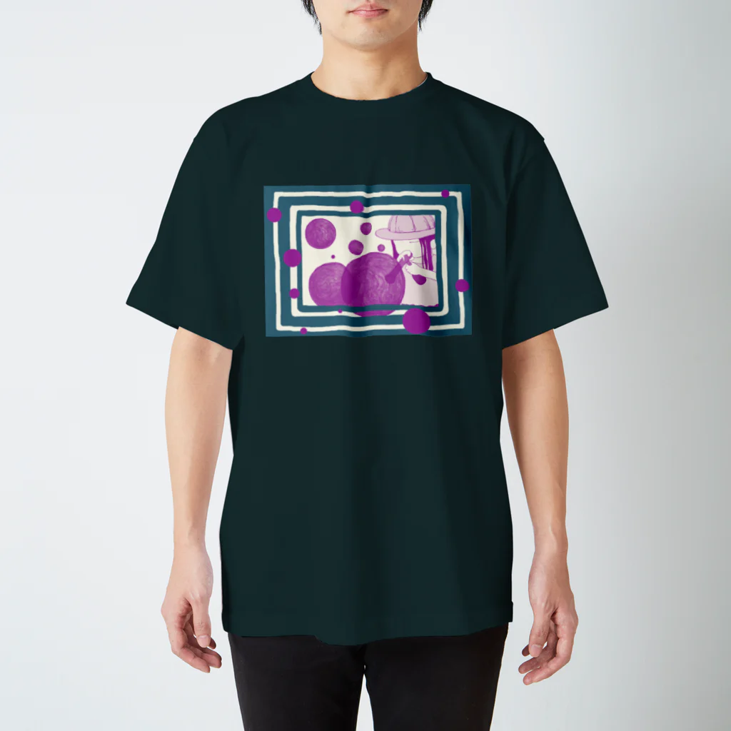 Sea of Grassのシャボン玉と少女 スタンダードTシャツ