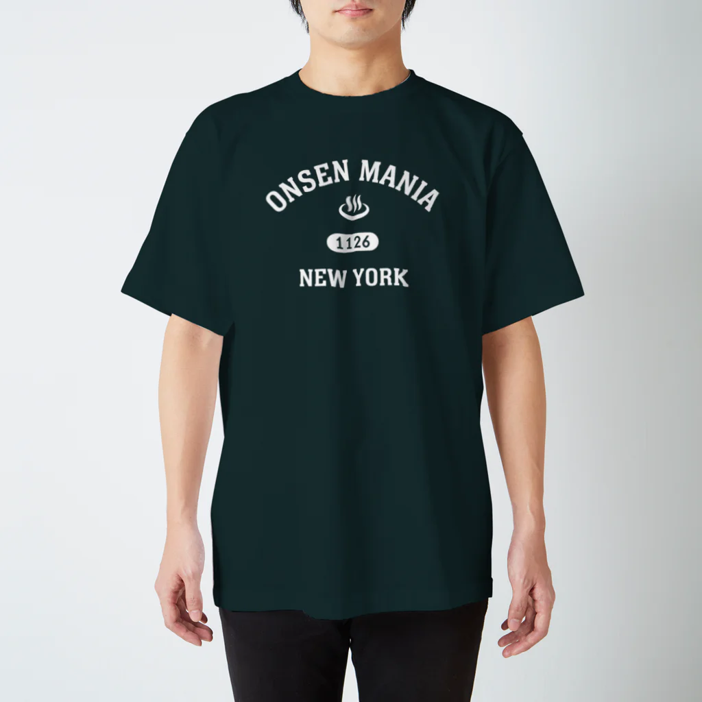 kg_shopのONSEN MANIA (ホワイト) Regular Fit T-Shirt