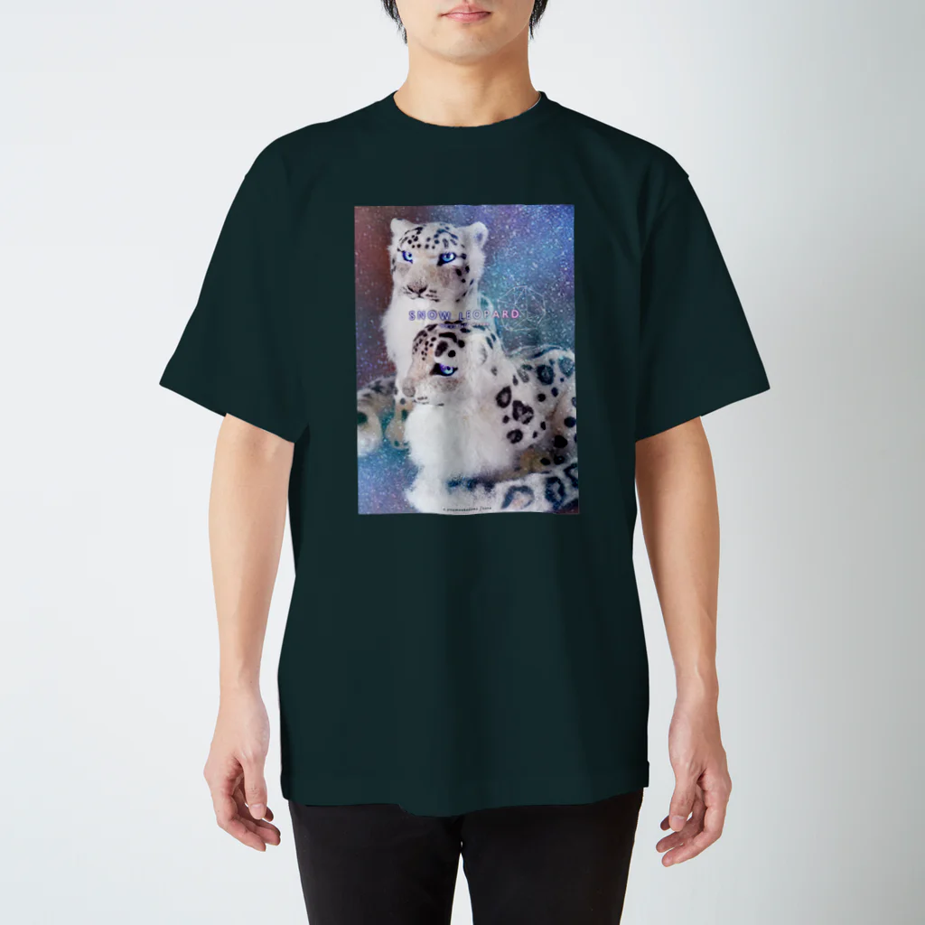 羊毛けだまkanaのユキヒョウもっふもふ02 スタンダードTシャツ