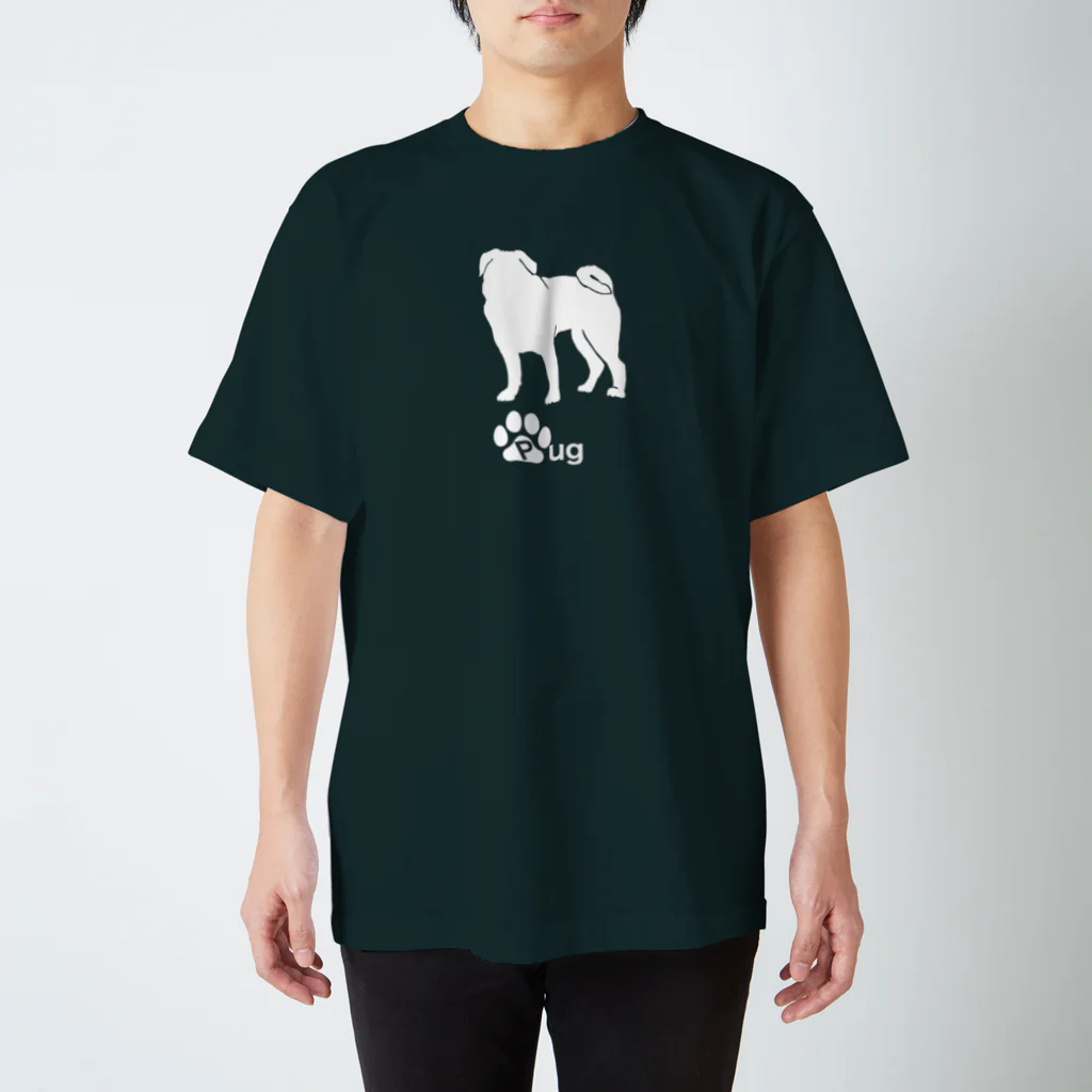 bow and arrow のパグ犬 スタンダードTシャツ