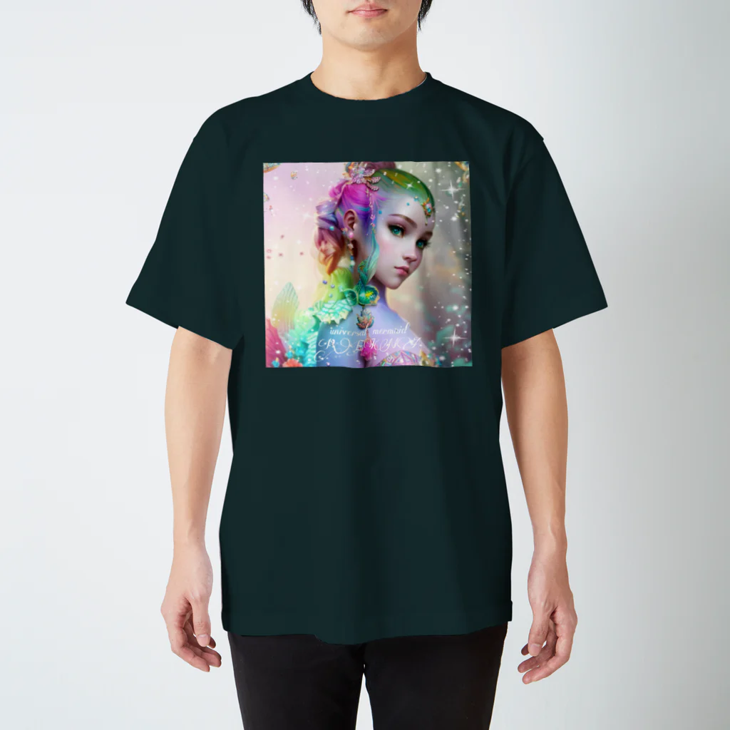 💖宇宙整体♪🌈♪こころからだチャンネル♪💖のuniversal mermaid  LARA スタンダードTシャツ